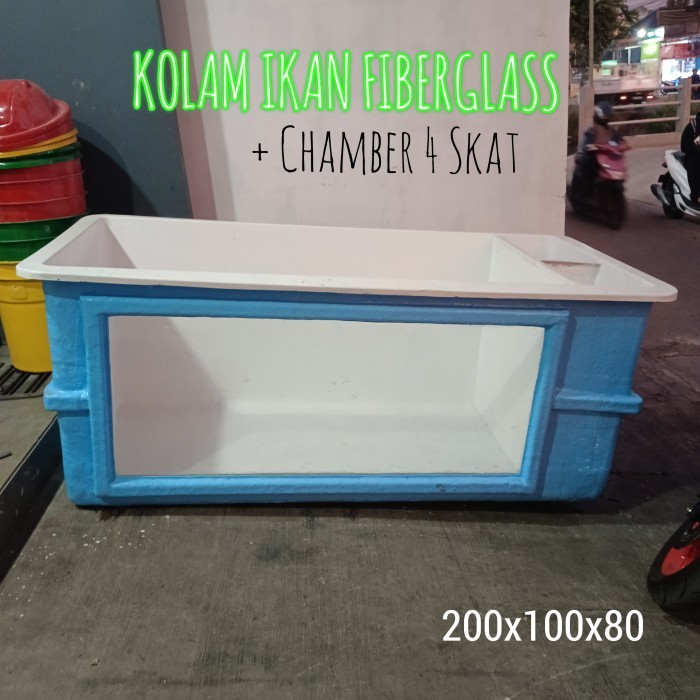 Kolam ikan portable/aquarium fiberglass/chamber 4 skat