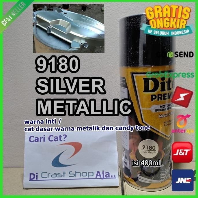 

CAT PILOX DITON PREMIUM 9180 SILVER METALLIC PERAK 400ML ORIGINAL