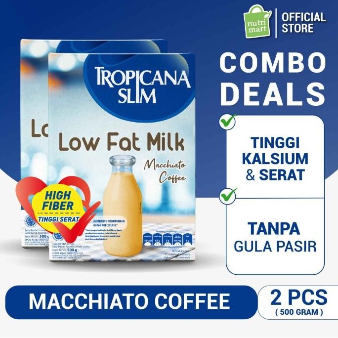 

Terlaris Twin Pack: Tropicana Slim Susu Low Fat Macchiato Coffee 500Gr Ready Stok
