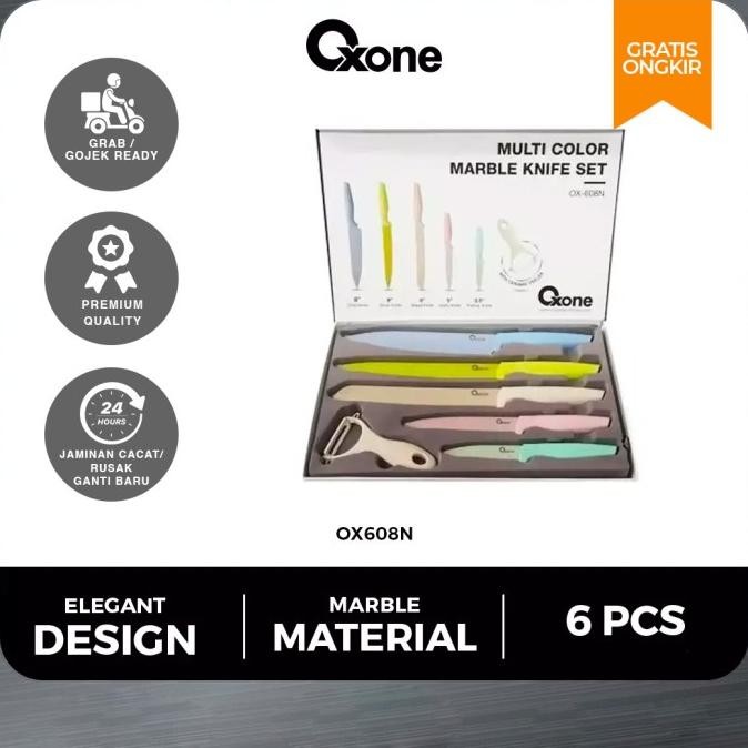 

Berkualitas Oxone OX608N Pisau Set Dengan Pengupas Colorful 6 pcs