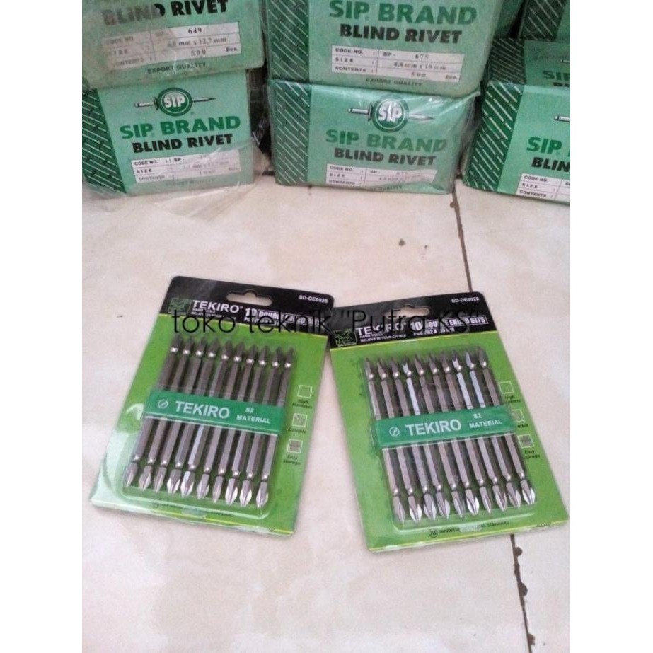 ori - mata obeng agin set isi 10 pcs ph2 x 110mm tekiro magnet kuat
