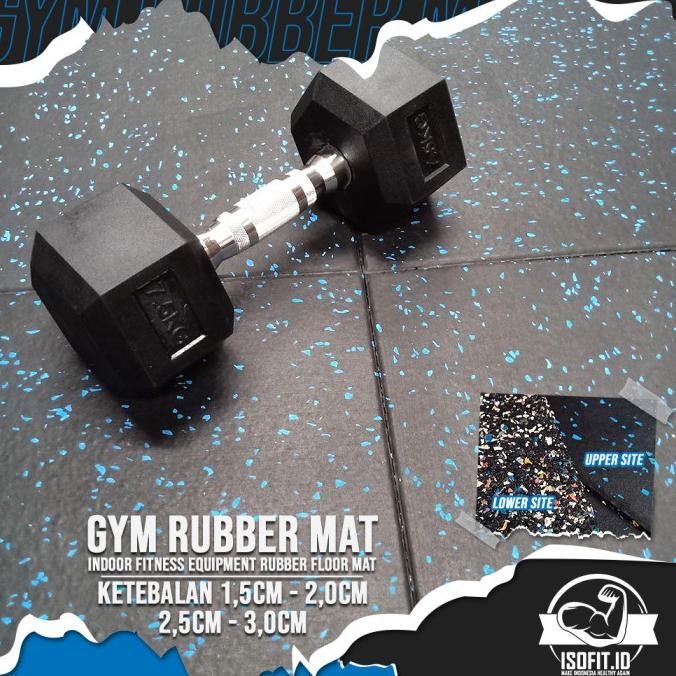Diskon Isofit Composite Gym Rubber Floor Mat / Karpet Lantai Karet Gym