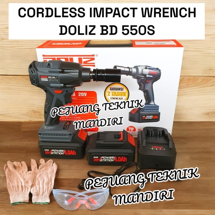 $+$+$+$+] DOLIZ BD 550S CORDLESS IMPACT WRENCH BRUSHLESS BD550S ALAT PEMBUKA BAUT DOLIZ BD 550 S