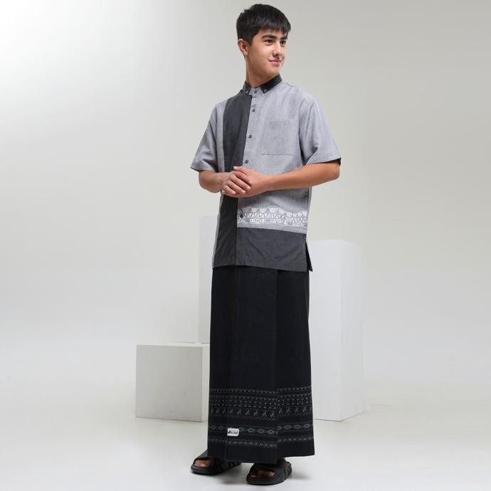 DISKON Rabbani - Sarung Dewasa Geora 1 SJ4 Black