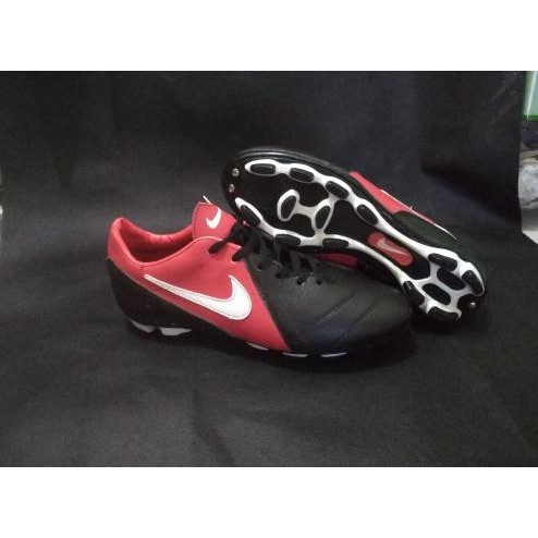 SEPATU BOLA NIKE TIEMPO RED BLACK KULIT ASLI