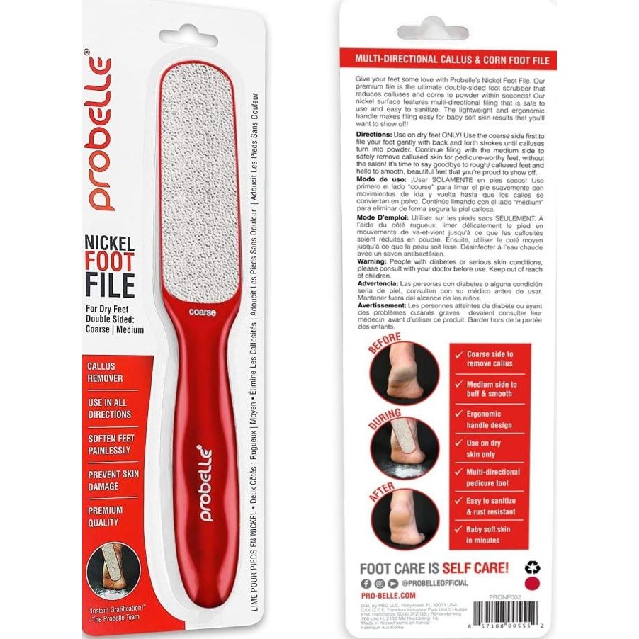 

Probelle Double Sided Nickel Foot File, Coarse/Medium