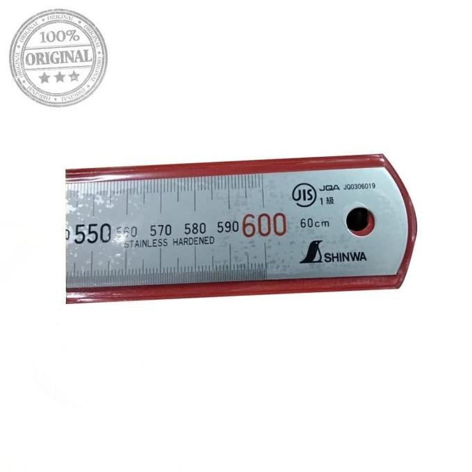 

TERLARIS - Shinwa Penggaris Stainless (Rule) Hard Chrome, 60cm H-101E JIS-13021