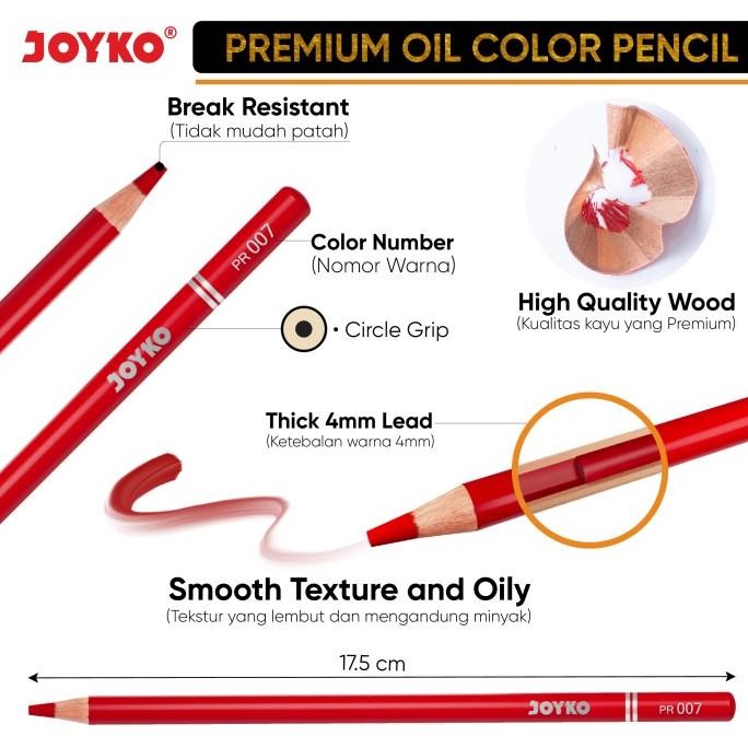 

PREMIUM OIL COLOR PENCIL PENSIL WARNA JOYKO CP-TC126