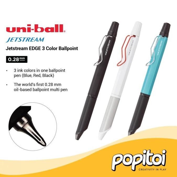 

TERBARU - Uniball Jetstream EDGE 3 Color Multi Ballpoint 0.28 mm Pulpen Uni Ball