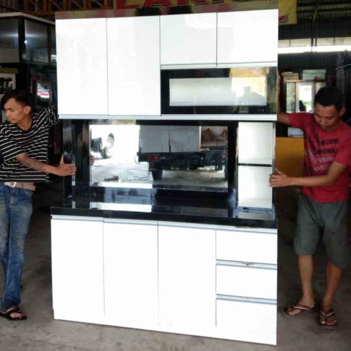 TERBARU Lemari Dapur / Lemari Sayur 4 Pintu + Kitchen Set (Lapisan HPL) PROMO