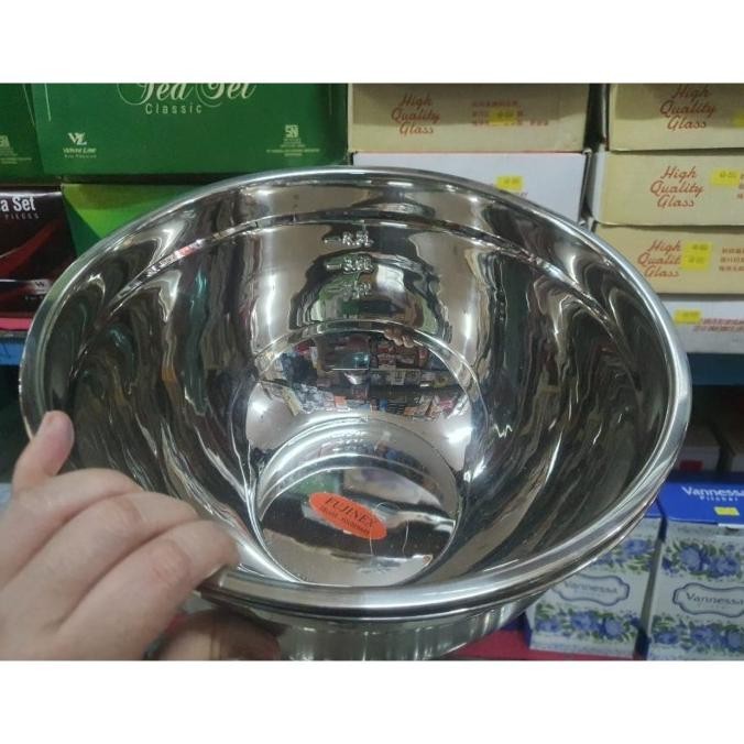 FUJINEX MIXING BOWL STAINLESS 32 CM BASKOM STAINLESS MANGKOK MANGKUK