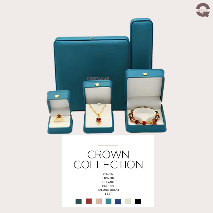TERBARU Kotak Perhiasan Mewah Kulit/Jewelry Box Set /Cincin/Kalung/Gelang/1Set