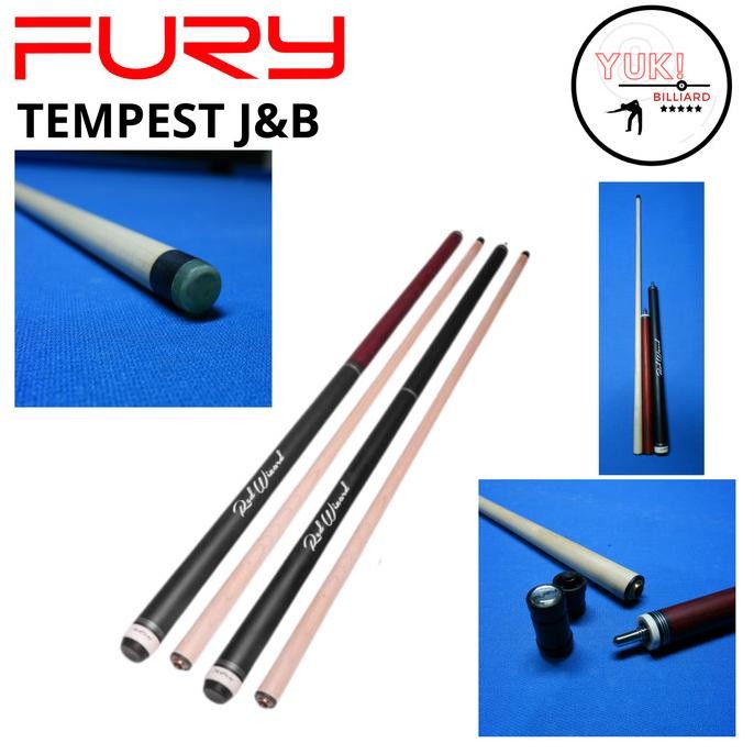// Stick Jump Break Billiard Fury Tempest Jb Cue Red Wizard + Jp "