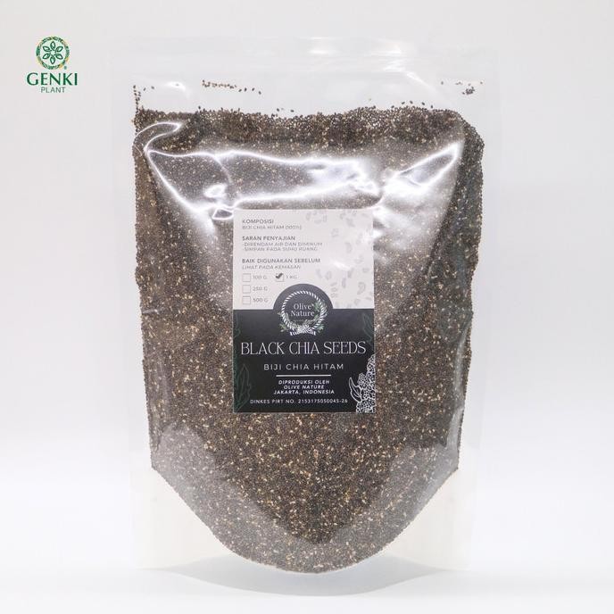 

TERLENGKAP Natural Black Chia Seed / Biji Chia Hitam - 1 kg Kode 912