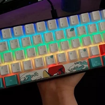 Keycap Keycaps Mechanical Japanese Ukiyo Sea Wave PBT OEM Profile