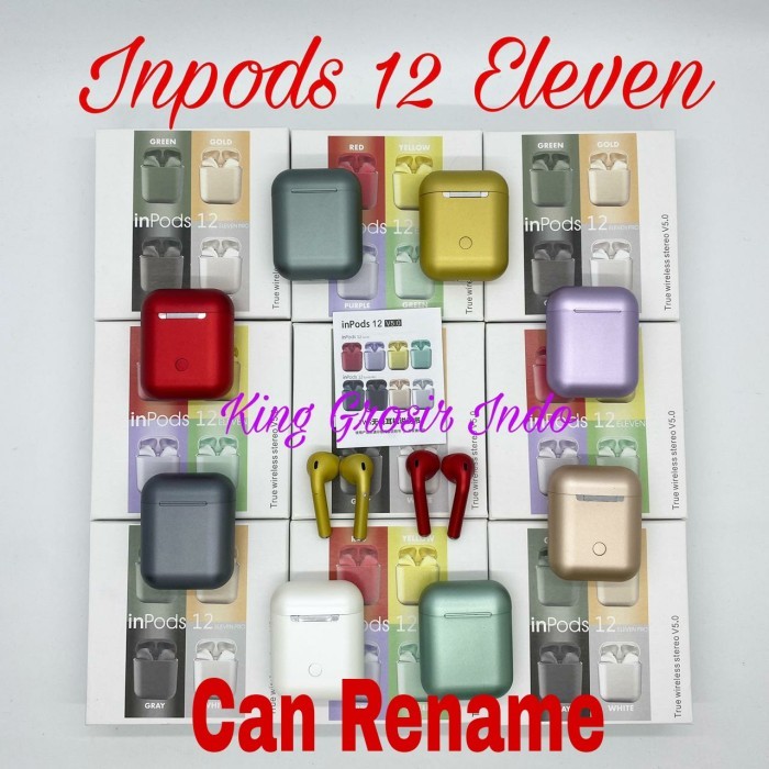 TERBARU Headset Bluetooth Inpods 12 Eleven Pro Inpods 12 Macaron Eleven Metal