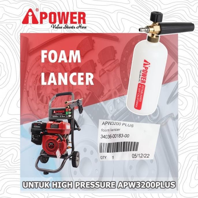 

TERSEDIA FOAM LANCER UNTUK PRESSURE WASHER