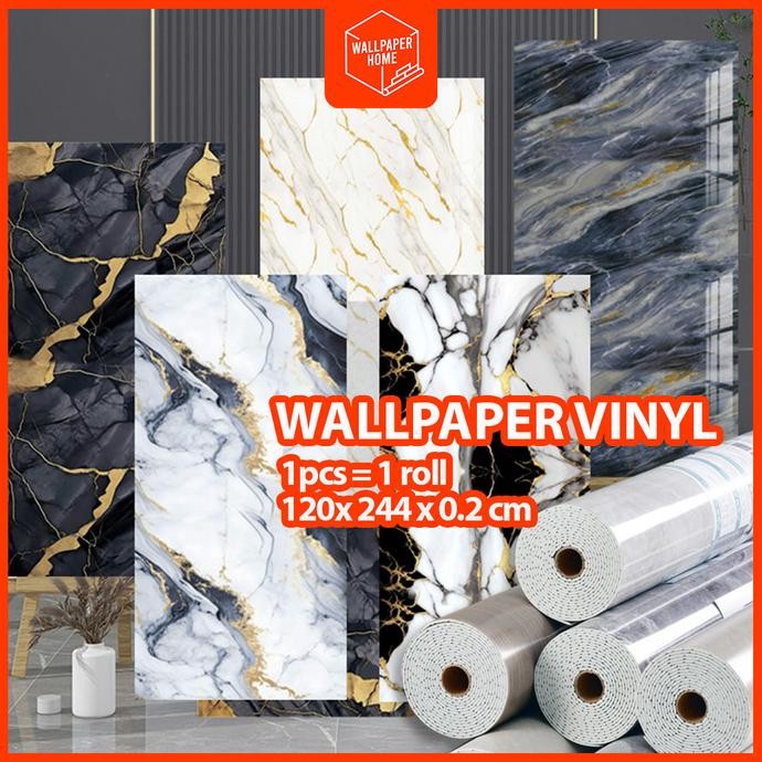 

TERSEDIA WALLPAPER HOME - WALLPAPER DINDING VINYL MARBLE 1.2 X 2.5 METER WALLPAPER FOAM GRANIT TEBAL ROLL A52