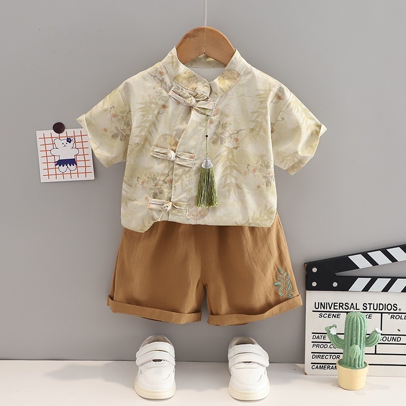Setelan Baju Imlek Atasan Bawahan Anak 2In1 Imblek China Gaun Sepasang Kaos Ank2 Naga Fashion Imleq 