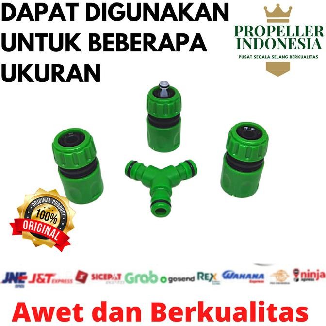 Promo Sambungan Selang Air Paket Quick Connector Selang Konektor Y /Segitiga COD