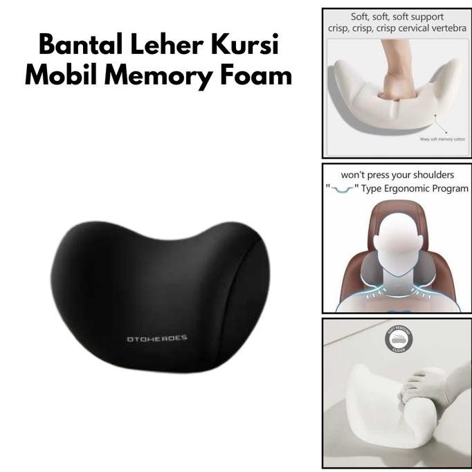 

TERSEDIA SPCR BANTAL LEHER KURSI MOBIL MEMORY FOAM NECK PILLOW HEADREST AW-30