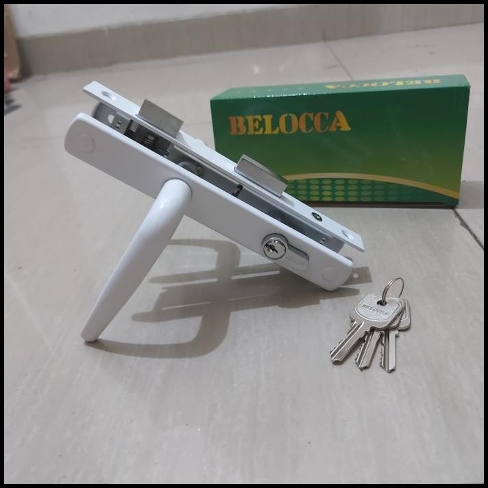 Handle Kunci Pintu Aluminium 3" Type 9055 Putih