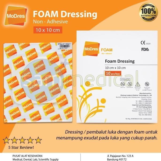 

TERSEDIA MODRES FOAM NON - ADHESIVE 10X10 LUKA DIABETES NANAH PARAH
