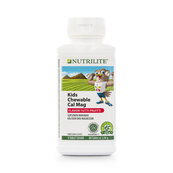 

NUTRILITE KIDS CHEWABLE CALMAG UTK PERTUMBUHAN GIGI & TULANG ANAK AMWAY ORIGINAL 80EA