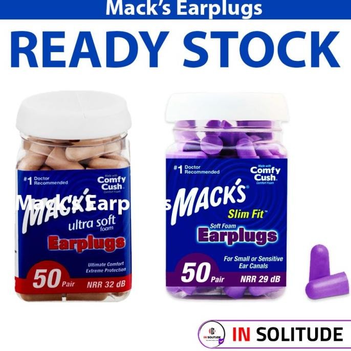 

TERSEDIA MACK'S MACKS ULTRA SOFT FOAM EARPLUGS 50 PAIR - 33DB NOISE REDUCTION
