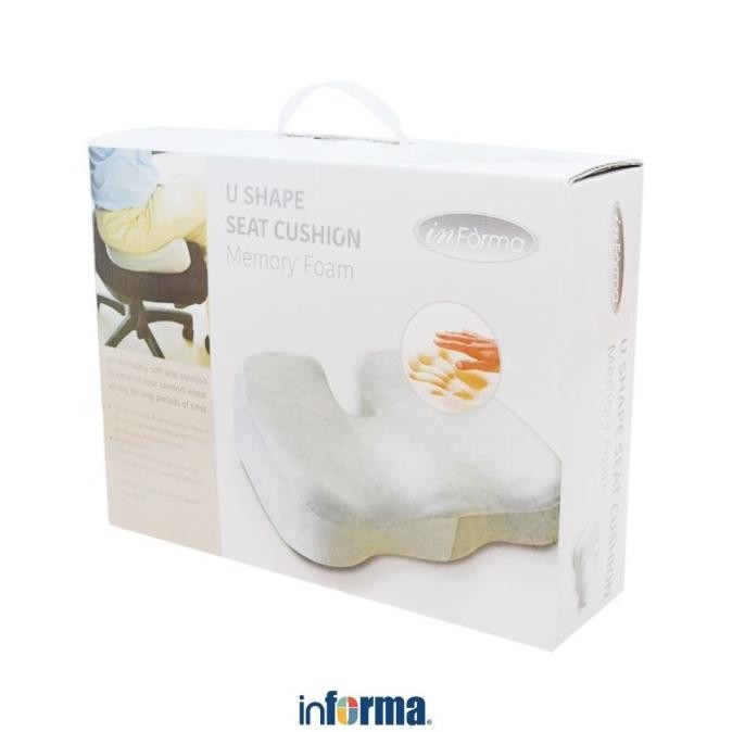 

TERSEDIA INFORMA- BANTAL DUDUK MEMORY FOAM U SHAPED SEAT CUSHION GREY 40X30X9CM