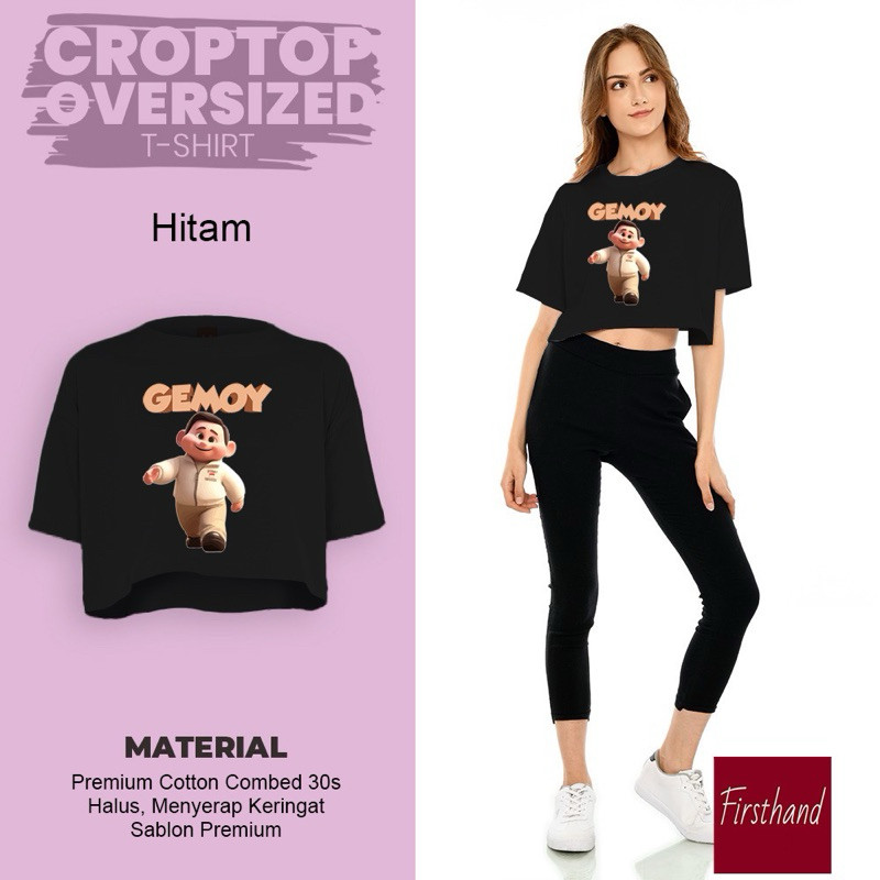 Kaos Prabowo Baju Gemoy Crop Top Atasan Baju Prabowo Kaos Oversize Katun
