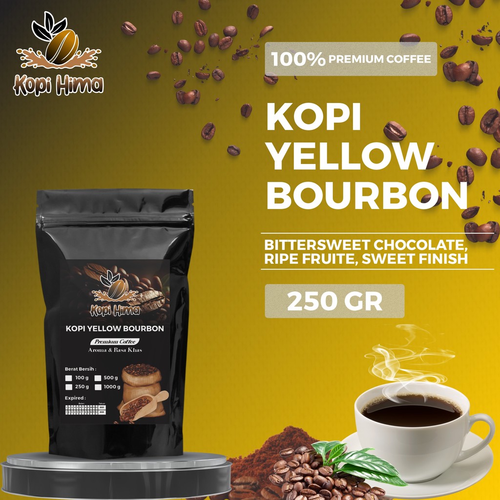 

kopi.hima - bubuk kopi yellow bourbon berat 250 gram premium roasting