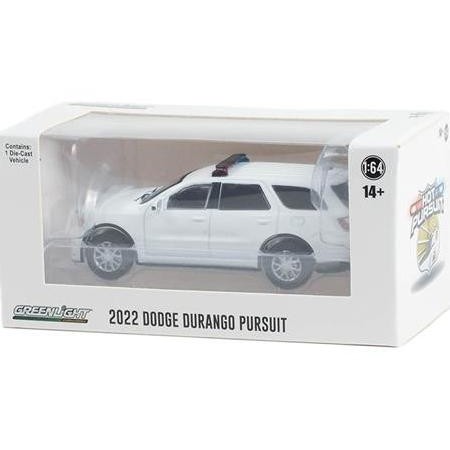 Greenlight Police - 2022 Dodge Durango Pursuit in White (WITHOUT LIGHT AND PUSH BAR) 43003