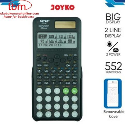 

TERBARU - Calculator Kalkulator Joyko CC-67 Scientific 552 Functions / Kalkulator Ilmiah