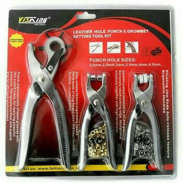 

Terlaris Alat Pembolong Sabuk Gesper Tali Jam Kertas Plus Mata Itik 3 Model Leather Hole Punch -