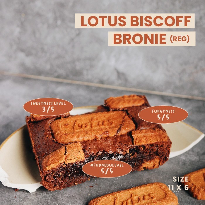 

Fudgybro Lotus Biscoff Brownies Reguler ORI