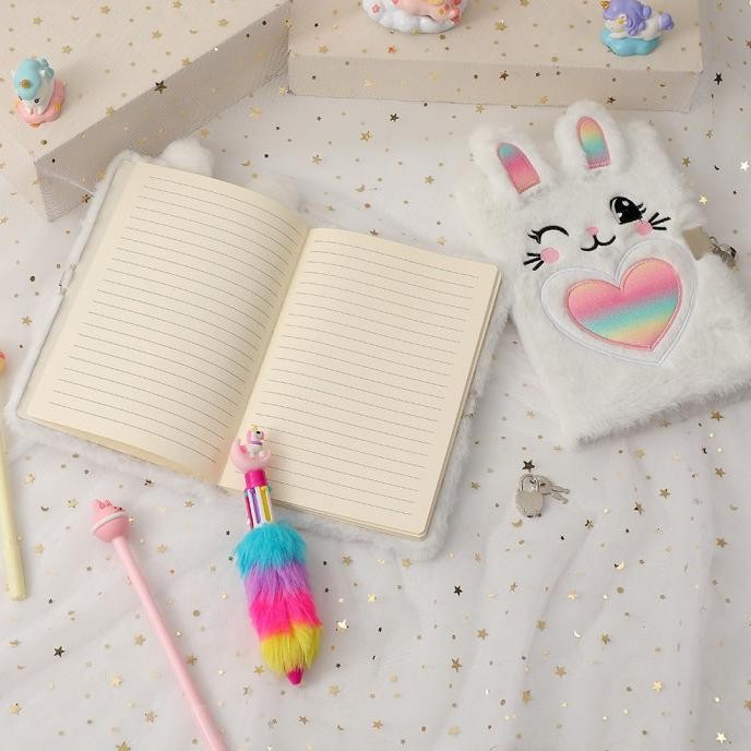 

BUKU DIARY BULU KARAKTER BUNNY KEDIP GEMBOK NOTEBOOK AGENDA LUCU ANAK