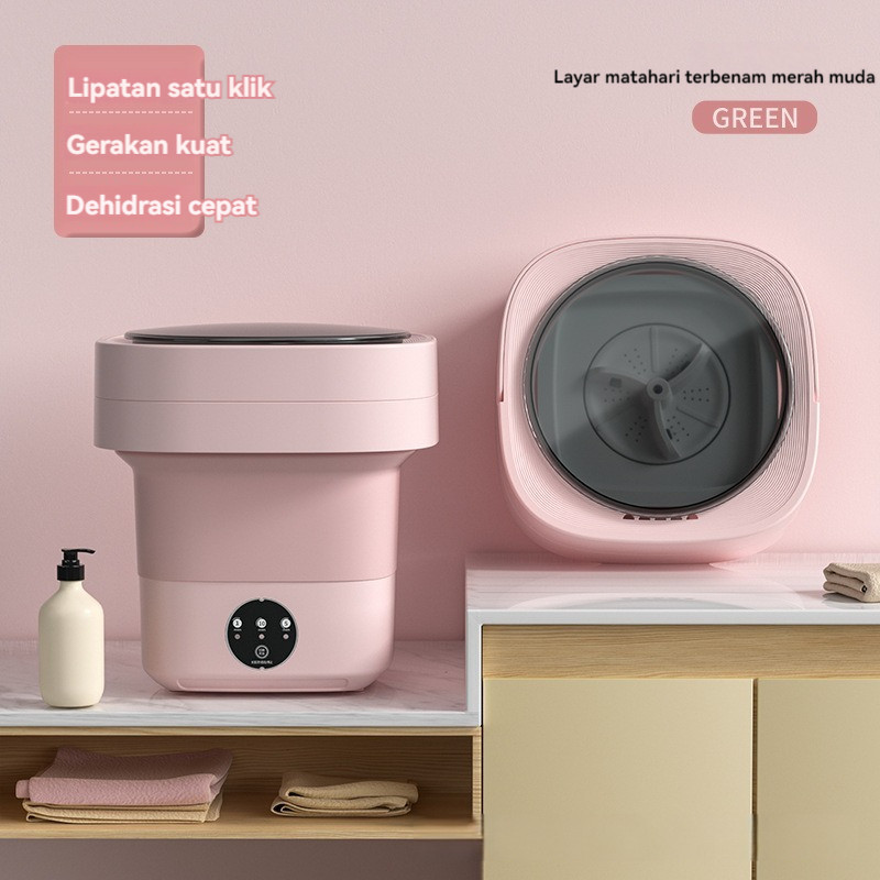 Mesin Cuci Mini Dengan Pengering Kecil Lipat Mesin Cuci portable Ringan Mesin Cuci Binatu Perjalanan