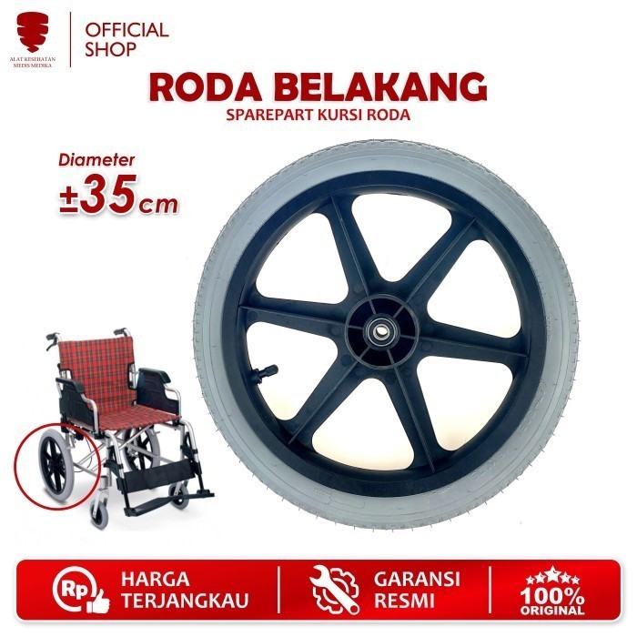 Roda Belakang FS907 Sparepart Suku Cadang Kursi Roda Wheelchair