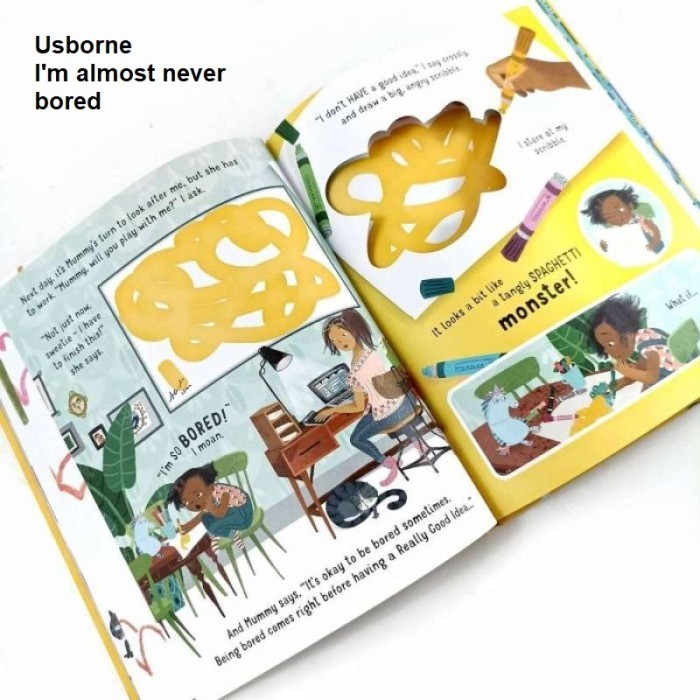 

TERBARU! Usborne Im Almost Kind Afraid Alone Dark Never Bored Buku Anak Inggris