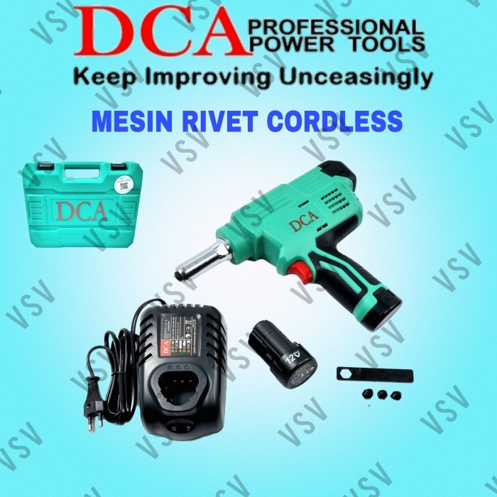 TERBARU DCA Cordless Blind Riveting Gun ADPM40 Mesin Rivet battery DCA PROMO