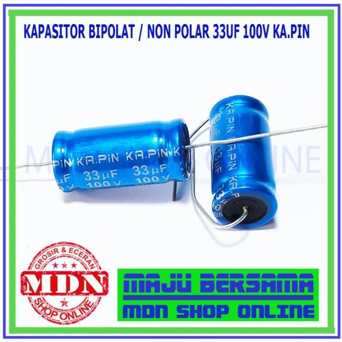 Kapasitor Bipolar Non polar Nonpolar 33uf 100v - 33uf 100 Volt KA.PIN Import Premium