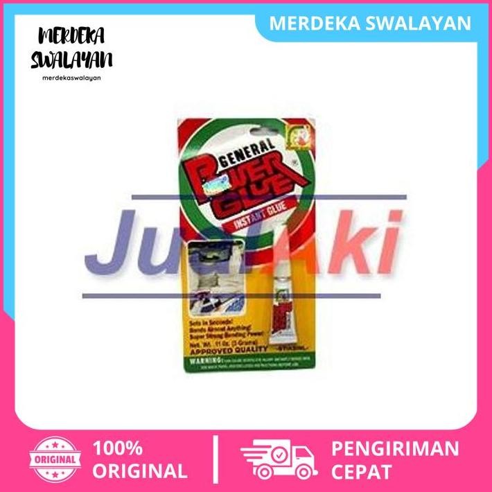 

LEM GENERAL POWER GLUE INSTANT GLUE LEM SERBAGUNA DISKON BY MERDEKA SWALAYAN !!!