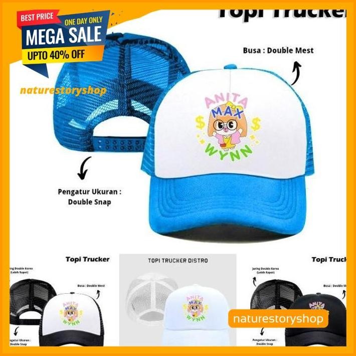 TOPI TRUCKER JARING HAT CAP DISTRO DRAKE ANITA MAX WYNN MAX WIN I NEED THE BEST PRODUK 