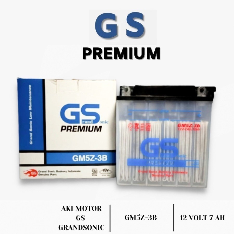 Aki Motor Honda Supra 100, Honda Supra Lama, Supra X 110 GM5Z-3B Grand Sonic Aki Basah