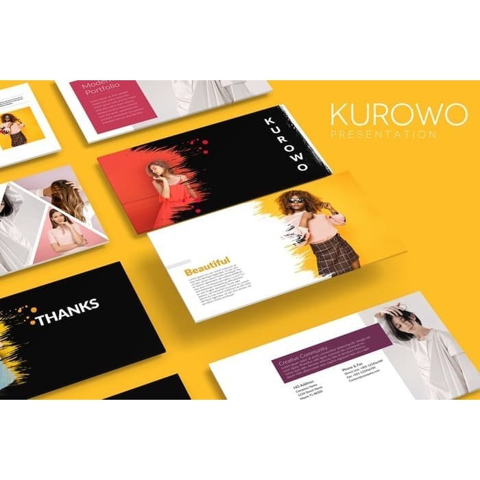 Presentasi KUROWO Powerpoint Template ppt pptx