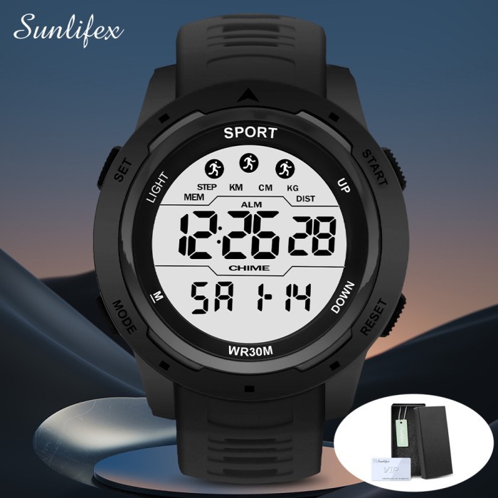 Sunlifex Jam Tangan Pria Digital Original Sports Multifungsi Jam