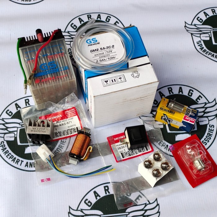 Rangkaian Lampu Follset 12V Honda Win 100 Aki Kering Gl 12