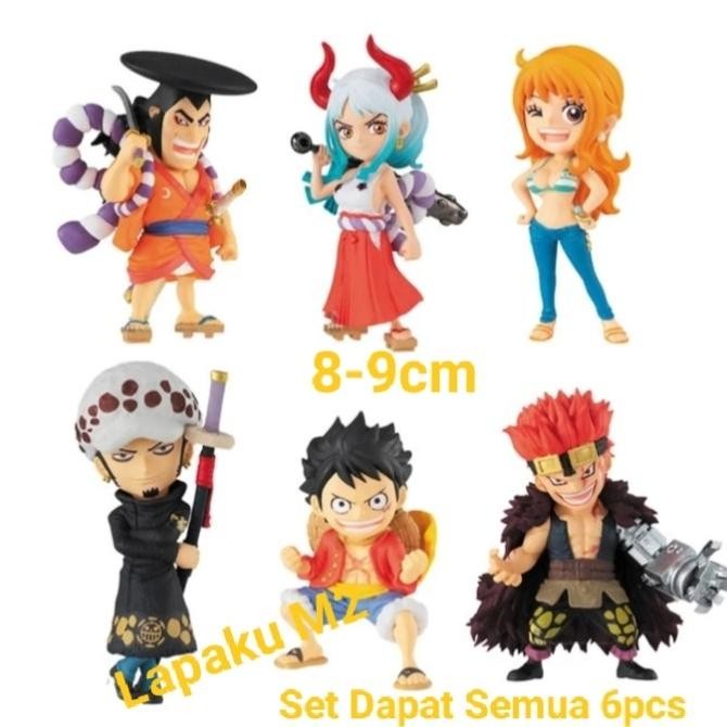 FIGUR SET One piece Wcf Figure Mainan One piece Set 12pcs