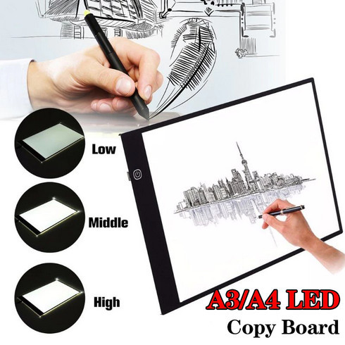 

Trace board / drawing tracing / copy board papan jiplak A2/A3/A4/A5 LED light pad three step dimmer